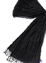 38114 Crinkle-Schal, twisted fringes