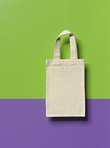 4238 Made of washed cotton! Small shopping bag